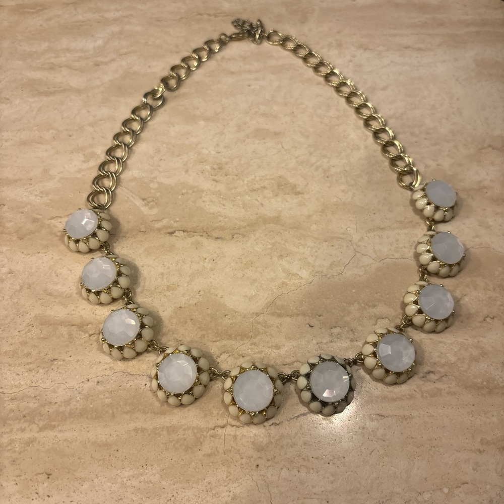 Elegant Gold and White Necklace